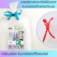 Sensalux Füllwatte 1 kg Weiß, waschbar 95 °C für Kissen & Kuscheltiere