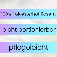 Sensalux Füllwatte 1 kg Weiß, waschbar 95 °C für Kissen & Kuscheltiere