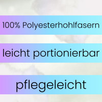 Sensalux Füllwatte, STANDARD 100 by OEKO-TEX®, Stopfwatte, 1kg Beutel, weiß
