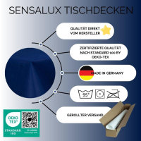 Sensalux Tischdecke, abwaschbar, Vorteilspack, 10 Stück, 1m x 1m, Dunkelblau