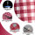 Sensalux Tischdecke, abwaschbar, Vorteilspack, 10 Stück, 1m x 2,5m, Karomuster, Weiß-Rot