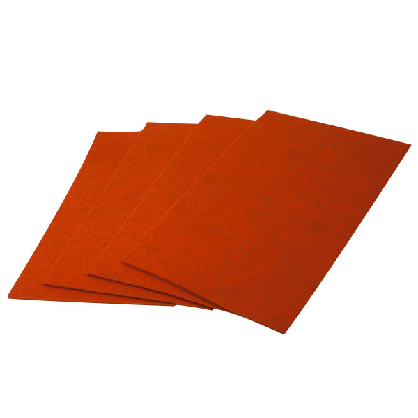 4x Tischset 90° Ecken orange-meliert 30x45cm