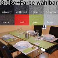 Sensalux Filz-Tischläufer 30cm breit Länge nach Wunsch (Grundpreis 15,90 EUR/m)
