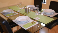 Sensalux Tischdekoration aus Filz, Tischläufer, 0,4m x 1,5m Schwarz
