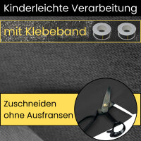 AMF Life Dachunterspannbahn, Dachfolie, grau, 1,5 x 50m + 2x Klebeband Schwarz