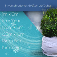 BioHelfer Frostschutzvlies, 115g/m², Kälteschutz für Pflanzen, inkl. 5 Befestigungsbänder, 17cm x 45m, Weiß