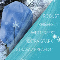 BioHelfer Kübelpflanzensack + Befestigungsband, Frostschutz für Pflanzen, 85cm Ø, Höhe: 150cm, Weiß