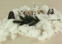 AMF Life Kunstschnee, dekorative Schneeflocken, Schnee-Watte, Dekoschnee, Menge wählbar