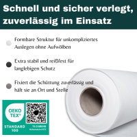 AMF Life Rieselschutzvlies, Rieselschutzbahn, Bodenschutz, Unterlage, Abdeckvlies,  1,5 x 25m, 80g/m², weiß