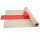 Sensalux Kombi-Set 1 Tischdeckenrolle 1m x 25m creme + Tischläufer 30cm rot