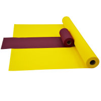 Sensalux Kombi-Set 1 Tischdeckenrolle 1m x 25m gelb + Tischläufer 30cm bordeaux
