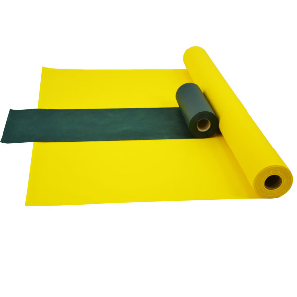 Sensalux Kombi-Set 1 Tischdeckenrolle 1m x 25m gelb + Tischläufer 30cm grün