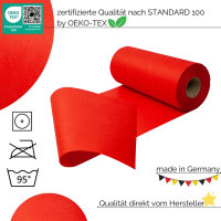 Sensalux Kombi-Set 1 Tischdeckenrolle 1m x 25m grau + Tischläufer 30cm rot