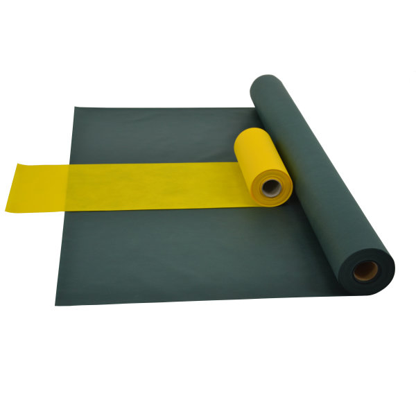 Sensalux Kombi-Set 1 Tischdeckenrolle 1m x 25m grün + Tischläufer 30cm gelb