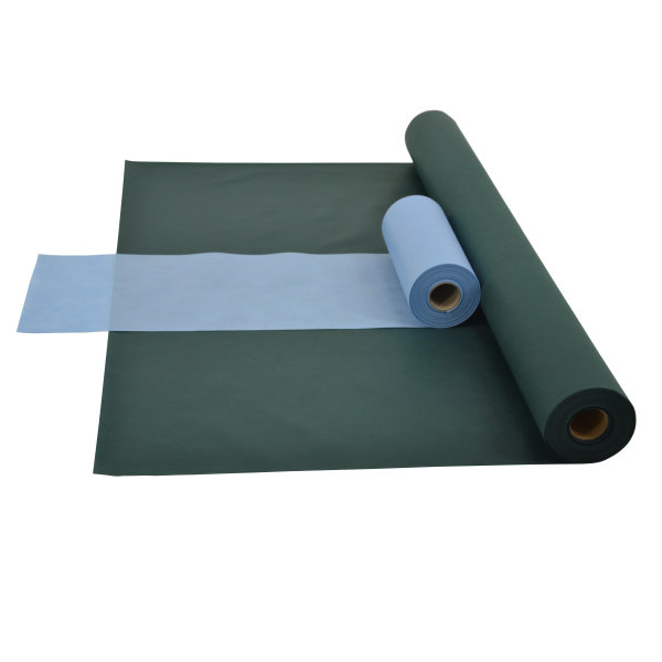 Sensalux Kombi-Set 1 Tischdeckenrolle 1m x 25m grün + Tischläufer 30cm hellblau
