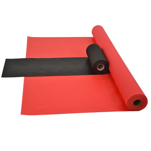 Sensalux Kombi-Set 1 Tischdeckenrolle 1m x 25m rot + Tischläufer 30cm schwarz