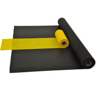 Sensalux Kombi-Set 1 Tischdeckenrolle 1m x 25m schwarz + Tischläufer 30cm gelb