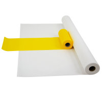 Sensalux Kombi-Set 1 Tischdeckenrolle 1m x 25m weiß + Tischläufer 30cm gelb