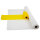 Sensalux Kombi-Set 1 Tischdeckenrolle 1m x 25m weiß + Tischläufer 30cm gelb
