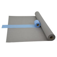 Sensalux Kombi-Set 1 Tischdeckenrolle 1m x 25m grau + Tischläufer 15cm hellblau