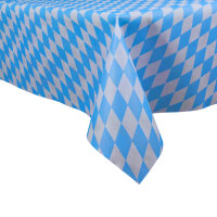 Sensalux Abwaschbare Tischdecke 1m x 2,5m Bavaria / Raute Blau-Weiß