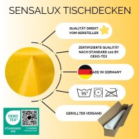 Sensalux Abwaschbare Tischdecke 1m x 2,5m Gelb