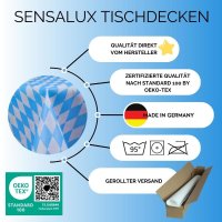Sensalux abwaschbare Tischdecke, 1,18m x 2,5m, Bayrische Raute