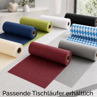 Sensalux abwaschbare Tischdecke (Farbe wählbar), 1,18m x 2,5m, inkl. 2 weiße Bankauflagen