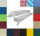 Sensalux abwaschbare Tischdecke (Farbe wählbar), 1,18m x 2,5m, inkl. 2 weiße Bankauflagen