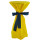 Sensalux Stehtischüberwurf: Gelb, Schleifenband: Ozeanblau