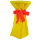 Sensalux Stehtischüberwurf: Gelb, Schleifenband: Rot