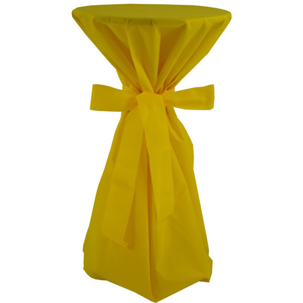 Sensalux Stehtischüberwurf: Gelb, Schleifenband: Gelb