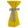 Sensalux Stehtischhusse 60cm Ø gelb, Schleifenband grau