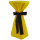 Sensalux Stehtischhusse 60cm Ø gelb, Schleifenband schwarz