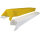 Sensalux abwaschbare Tischdecke, 1,18m x 2,5m, Gelb, inkl. 2 weiße Bankauflagen