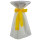 Sensalux Stehtischhusse 60cm Ø weiß, Schleifenband  gelb