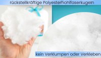 Sensalux Kissenfüllung, 1000g, Weiß, Polyesterhohlfaserkugeln, waschbar bis 95 Grad, Standard 100 by OEKO-TEX - Klasse I