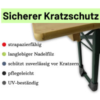 Sensalux Bodenschoner für Festzeltgarnitur, 12 Stk, Farbe wählbar, Klettverschluss