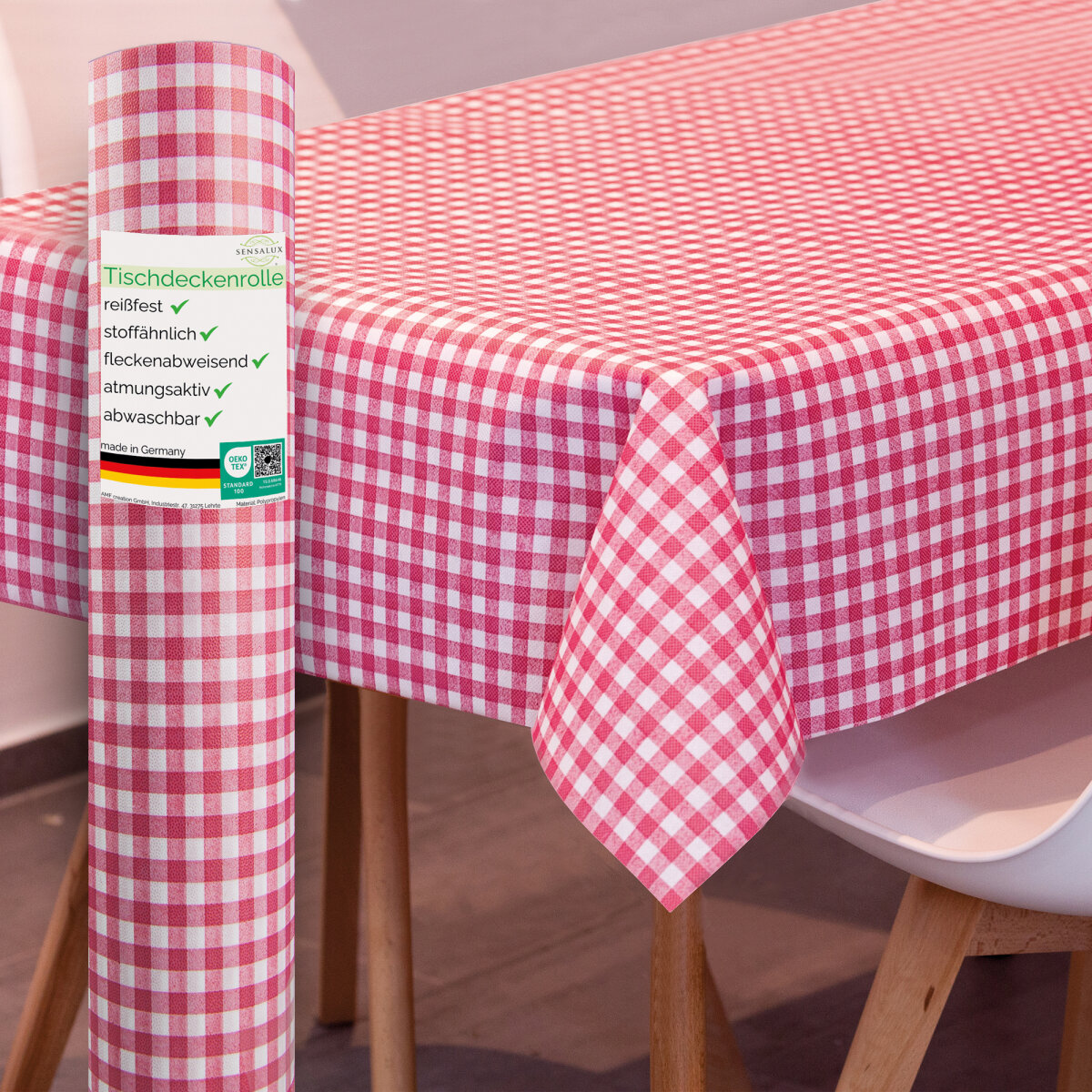Sensalux Tischdeckenrolle, wasserabweisend, 80g/m², bis zu 45% Recycl, 12,45 €