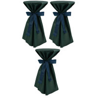 3 Stück Stehtischüberwürfe Sensalux, Überwurf grün Schleifenband blau