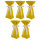 5 Stück Stehtischüberwürfe Sensalux, Überwurf gelb Schleifenband weiß