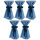 5 Stück Stehtischüberwürfe Sensalux, Überwurf hellblau Schleifenband blau