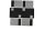 Filz-Kult, Tischläufer 1m x 40cm schwarz, 4x Bestecktasche schwarz, 4x Glasuntersetzer hellgrau, 4x Tischset hellgrau