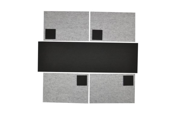 Filz-Kult, Tischläufer + Tischset + Glasuntersetzer - Kombination, 30cm x 1m schwarz
