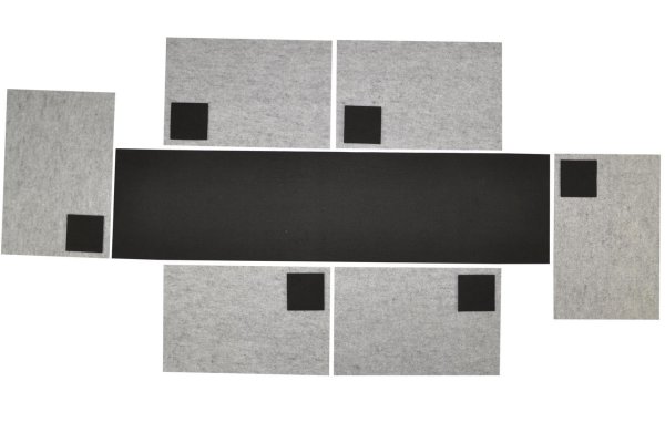 Filz-Kult, Tischläufer + Tischset + Glasuntersetzer – Kombination, 30cm x 1,2m schwarz
