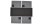 Filz-Kult, Tischläufer 1m x 40cm schwarz, 4x Glasuntersetzer schwarz, 4x Tischset grau