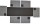 Filz-Kult, Tischläufer 1,2m x 40cm schwarz, 6x Glasuntersetzer schwarz, 6x Tischset grau