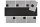 Filz-Kult, Tischläufer 1,5m x 40cm schwarz, 8x Glasuntersetzer schwarz, 8x Tischset hellgrau