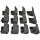 Sensalux Bodenschoner für Festzeltgarnitur, 12 Stk, grau-meliert mit Klettverschluss