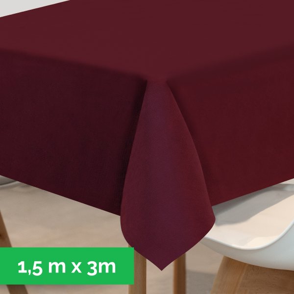 Sensalux abwaschbare Tischdecke, 1,50m x 3m Bordeaux
